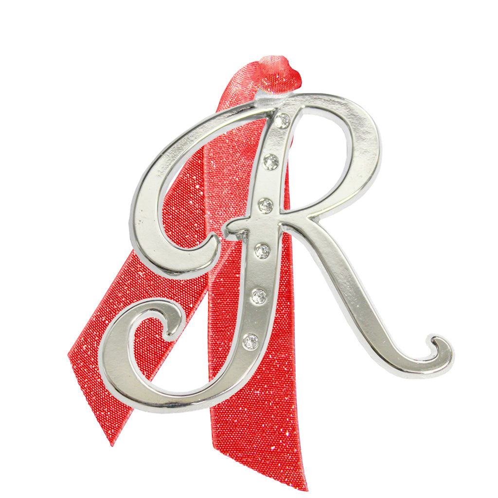 Letter "R" Holiday "Romantique Fonts" Ornaments Made with Crystals from NOELLE™