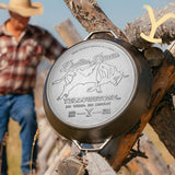 Yellowstone™ 17 Inch Seasoned Cast Iron “So Wild, So Angry” Dual Handle Pan SKU: L17SKYW