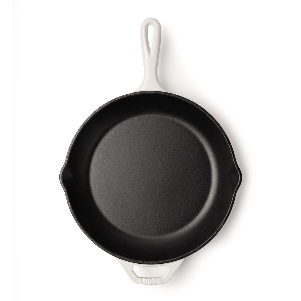 11 Inch Enameled Cast Iron Skillet, Oyster