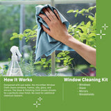 E-CLOTH WINDOW CLEANING kit 2 CLOTHS