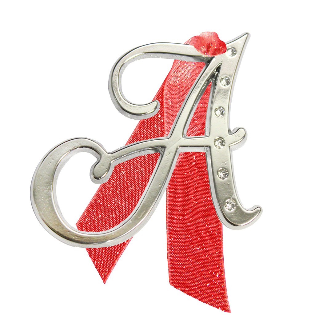 Letter "A" Holiday "Romantique Fonts" Ornaments Made with Crystals from NOELLE™