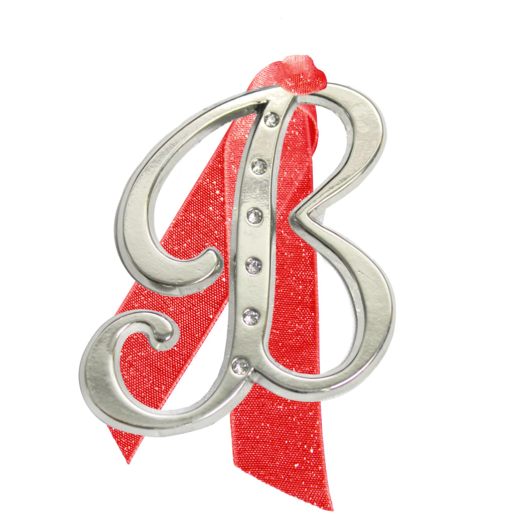 Letter "B" Holiday "Romantique Fonts" Ornaments Made with Crystals from Swarovski™