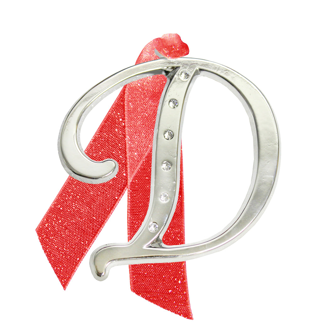 Letter "D" Holiday "Romantique Fonts" Ornaments Made with Crystals from NOELLE™