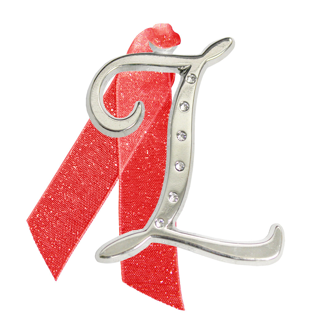 Letter "L" Holiday "Romantique Fonts" Ornaments Made with Crystals from Swarovski™