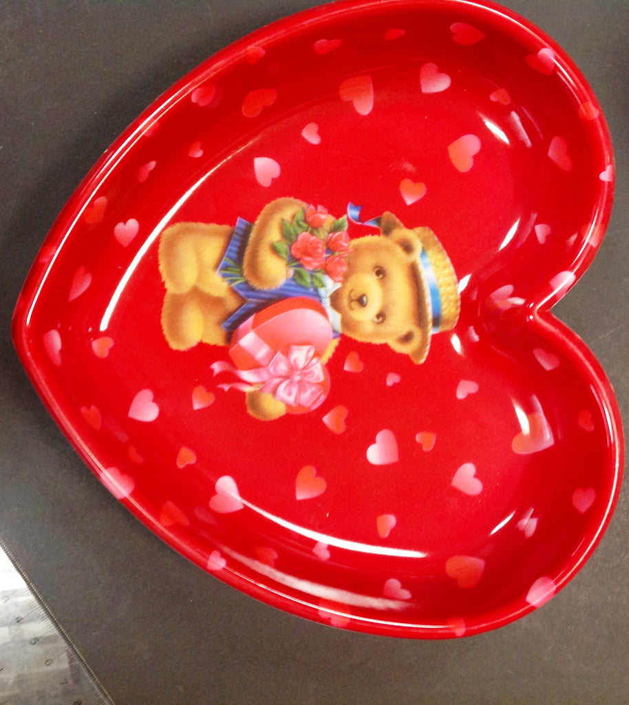 9 inch Valentine's Heart Bear Tray by Counseltron