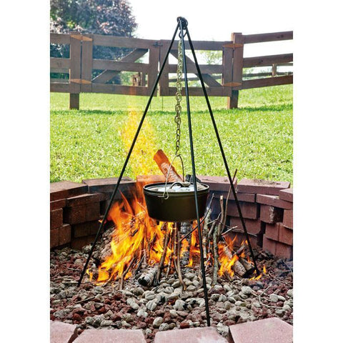 Lodge Camp Dutch Oven Cooking Table with Tall Windscreen