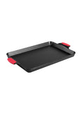 Exclusive Available Now!  15.5 x 10.5 Inch Seasoned Cast Iron Baking Pan WITH bonus SILICONE GRIPS HANDLE HOLDERS