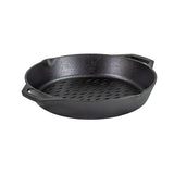 12 Inch Seasoned Cast Iron Dual Handle Grilling BBQ Basket by Lodge