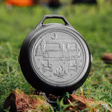 Wanderlust Series 10.25 Inch Cast Iron Dual Handle Camper Pan - LIMITED EDITION