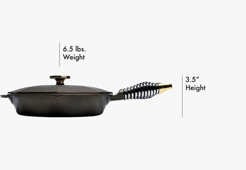 FINEX  8" Cast Iron Skillet with lid  SAVE $70.00